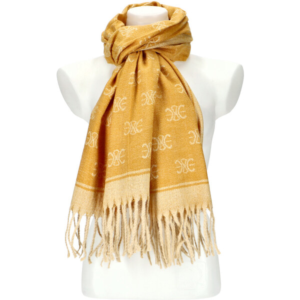 Cashmere Dámsky žltý teplý dlhý zimný šál 208x66 cm 45666165