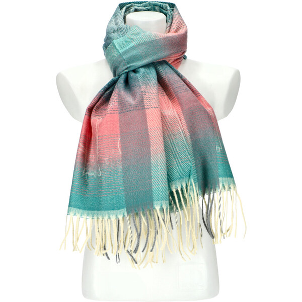 Cashmere Dámsky farebný teplý dlhý zimný šál 201x62 cm motív M2 45666147