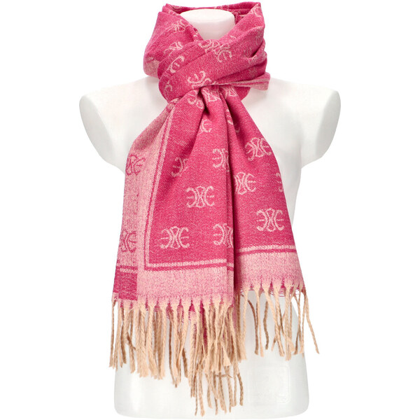 Cashmere Dámsky fuchsiovo červený teplý dlhý zimný šál 208x66 cm 45666158
