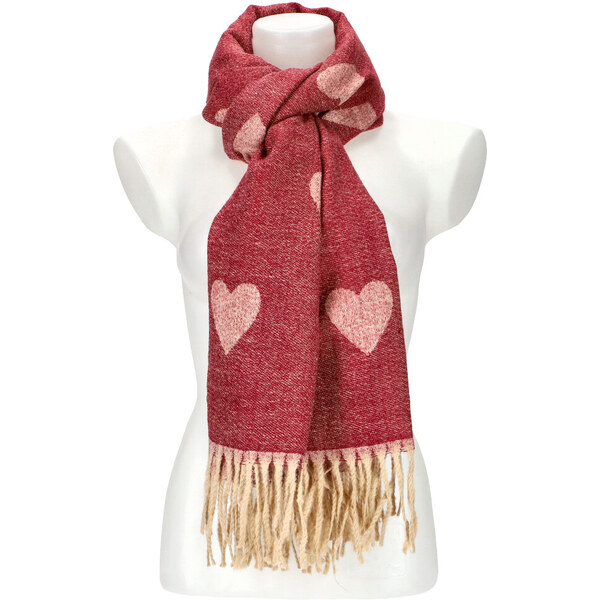 Cashmere Dámsky bordový teplý dlhý zimný šál 208x64 cm 45670382