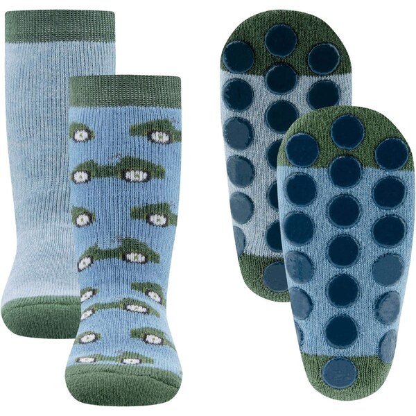 EWERS Ponožky svetlomodrá / tmavozelená / čierna / biela 65464250