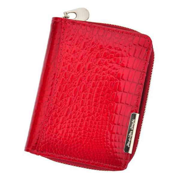 Jennifer Jones Kožená červená malá dámska peňaženka RFID 45698306