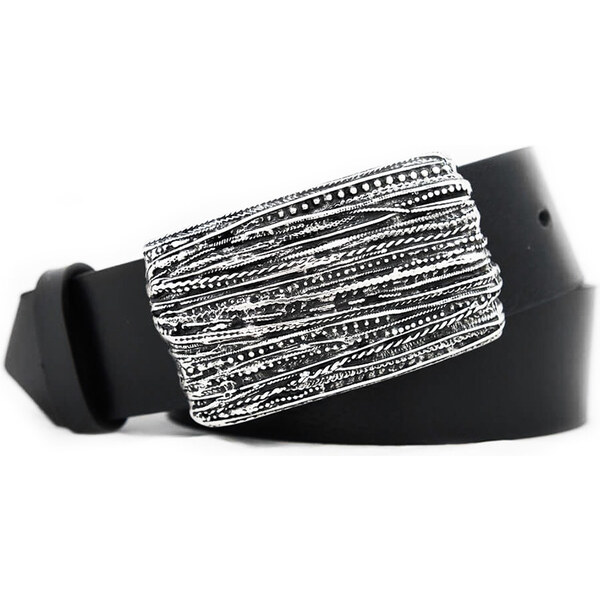 Dámsky kožený opasok čierny (KDP81) 54050069