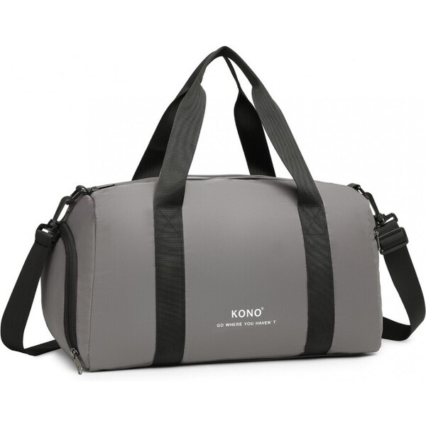 KONO Taška - športová do posilňovne, vodeodolná, šedá 46832996