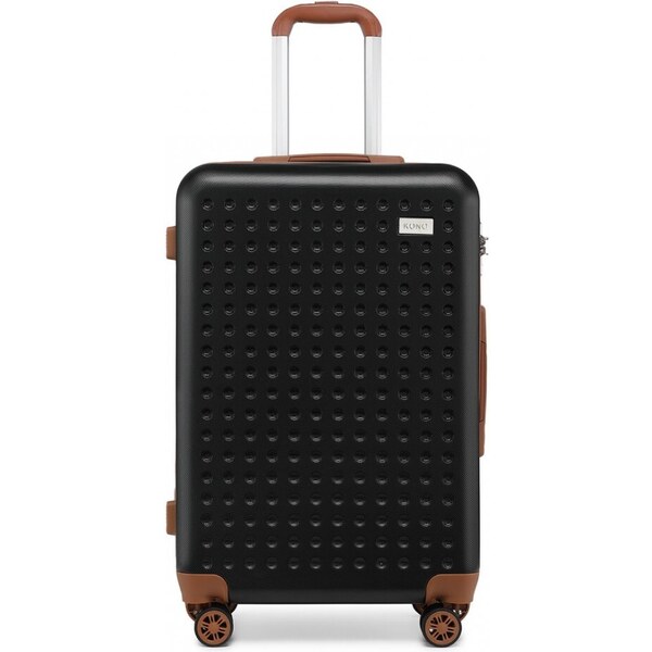 KONO Cestovný kufor - ABS odolný s TSA zámkom, stredný, čierny 46951013