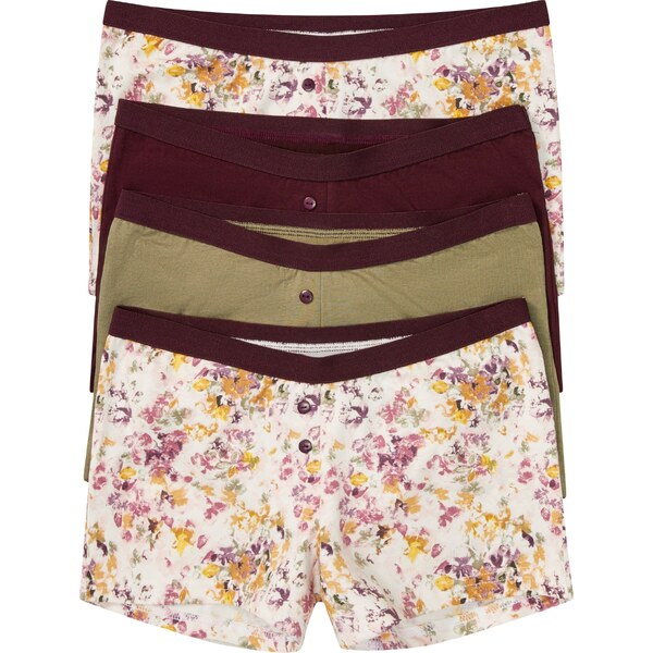 bonprix Dámske boxerky (4 ks) z bio bavlny, farba béžová 45720465