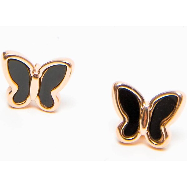 Yups Earrings with enamel butterfly black 57775853