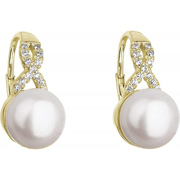 Evolution Group Pozlátené náušnice s riečnou perlou 21048.1 66588577