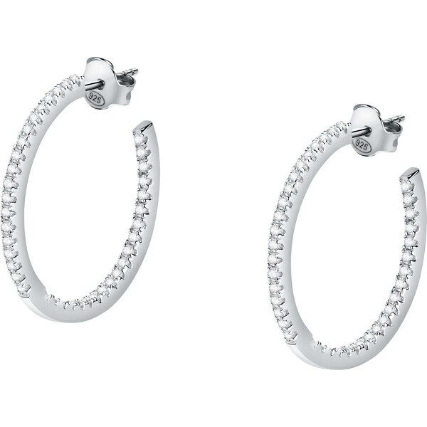 Morellato Strieborné kruhové náušnice so zirkónmi Tesori SAIW147 66589749