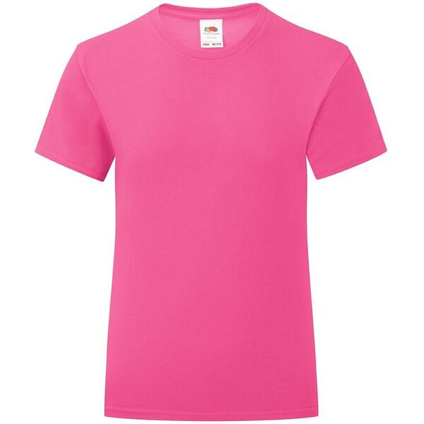 Pink Girls T-shirt Iconic Fruit of the Loom 50521827