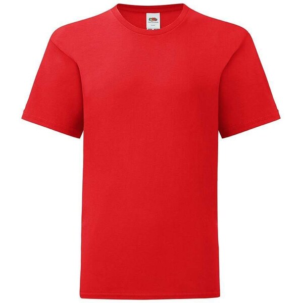 Red childrens t-shirt in combed cotton Fruit of the Loom 50507106