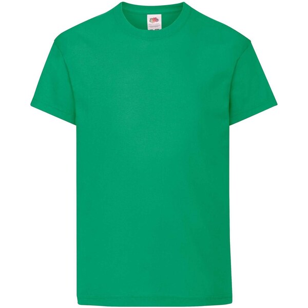 Green T-shirt for Children Original Fruit of the Loom 50521791