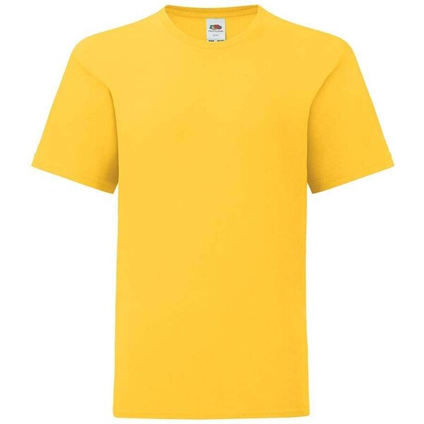 Yellow childrens t-shirt in combed cotton Fruit of the Loom 50507684