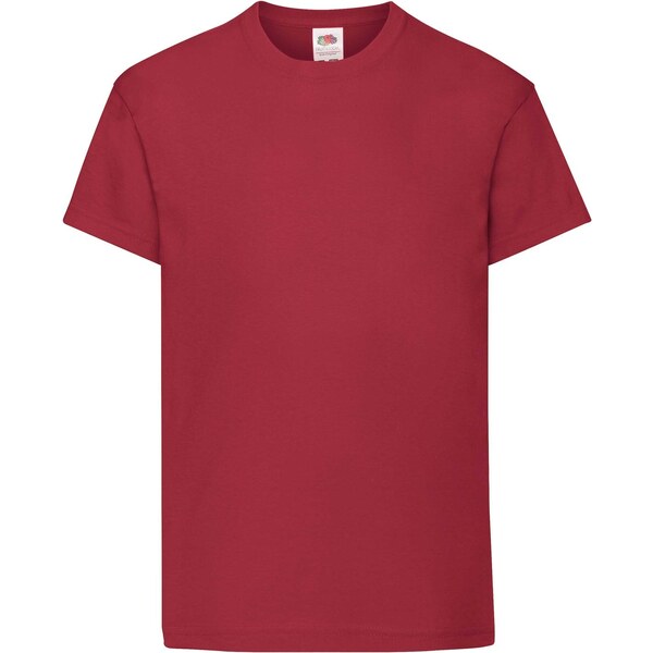 Červené tričko pre deti Originál Fruit of the Loom 50632224