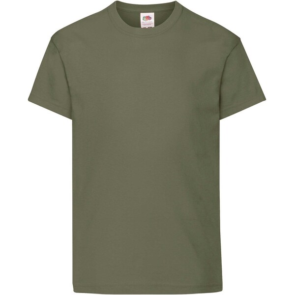 Khaki Childrens T-shirt Original Fruit of the Loom 50622030