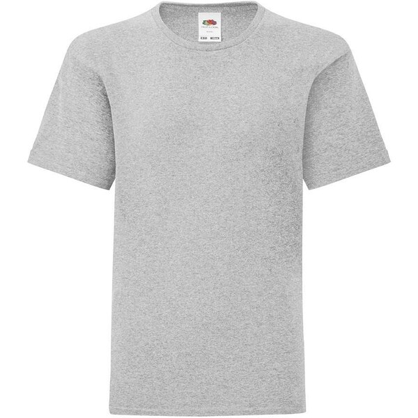 Grey childrens t-shirt in combed cotton Fruit of the Loom 50521826