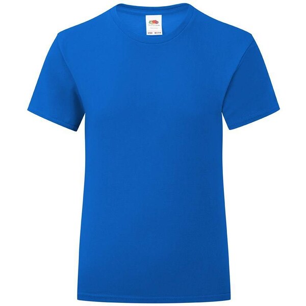 Blue Girls T-shirt Iconic Fruit of the Loom 50574743
