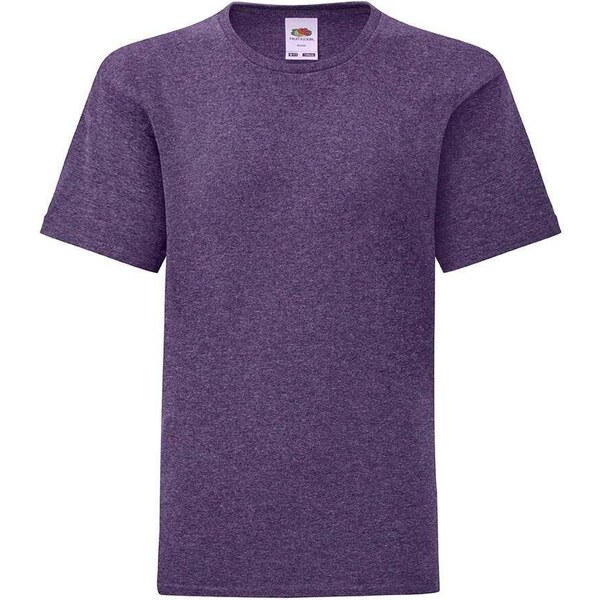 Purple childrens t-shirt in combed cotton Fruit of the Loom 50574678