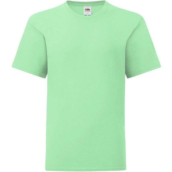 Mint childrens t-shirt in combed cotton Fruit of the Loom 50574716