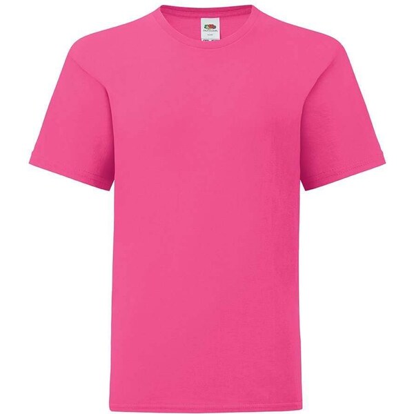 Pink childrens t-shirt in combed cotton Fruit of the Loom 50574753