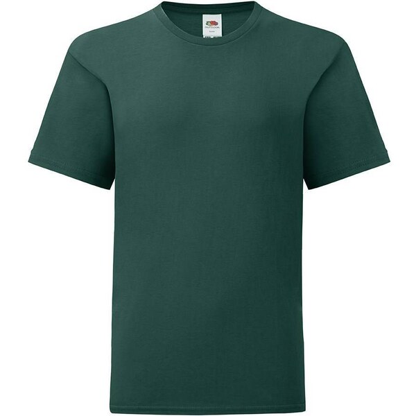 Green childrens t-shirt in combed cotton Fruit of the Loom 50574717