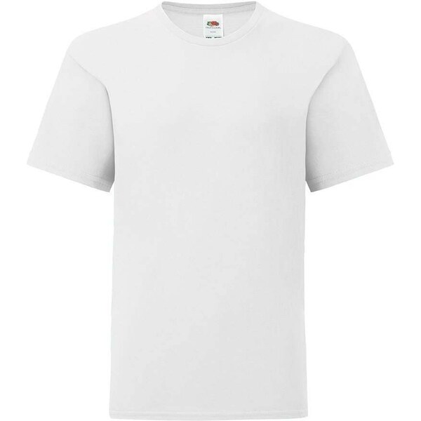 White childrens t-shirt in combed cotton Fruit of the Loom 50589704