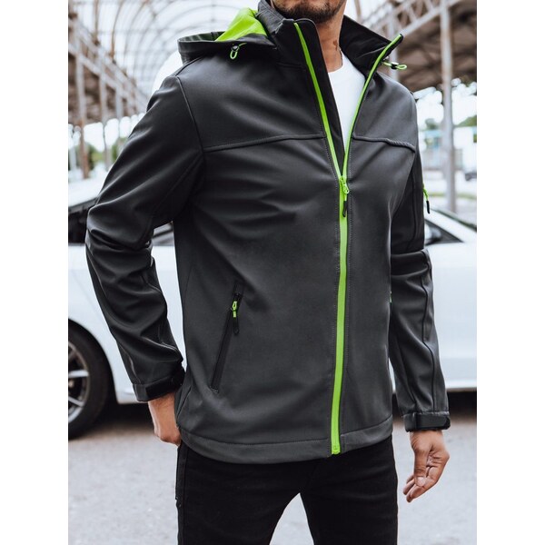 Buďchlap Trendy softshellová bunda s výraznými prvkami v graftovej 46472330