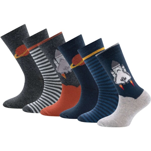 EWERS Ponožky námornícka modrá / hrdzavohnedá / antracitová / sivá 46219524