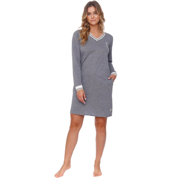 Dámska nočná košeľa 4534 sivá - Doctornap 65768374