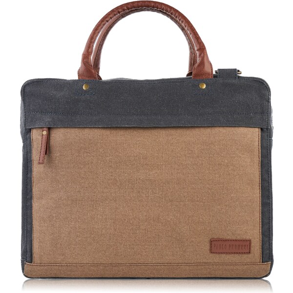 PAOLO PERUZZI Pánska taška na notebook E-04-MC | tmavomodrá E-04-MC 45802297