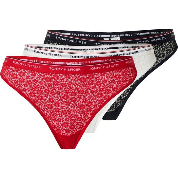 Tommy Hilfiger Underwear Tangá červená / čierna / biela 51122611