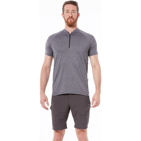 Northfinder Pánske cyklistické tričko s polovičným zipsom MASDY čierna 66433005