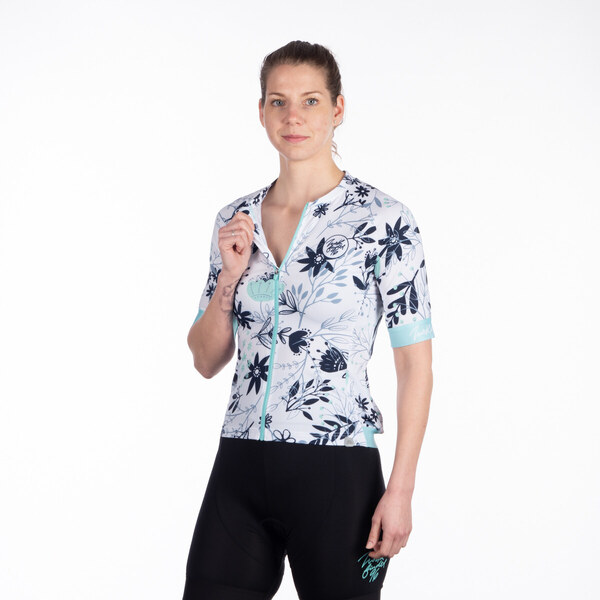 Northfinder Dámske cyklistické tričko celorozopínacie MARGARET florals 41159938