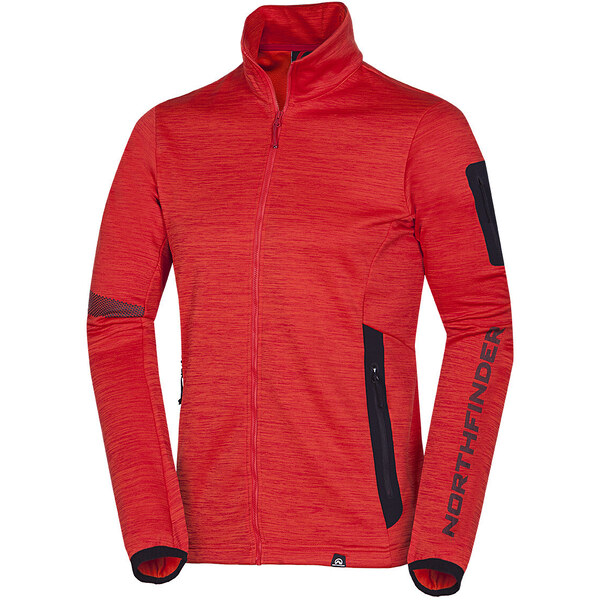 Northfinder Pánska fleecová mikina hrejivá BANKS červená 35826652