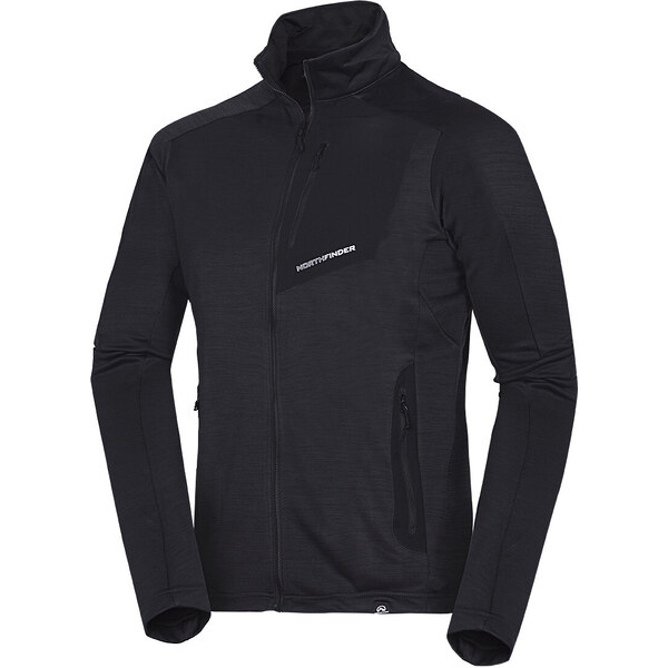 Northfinder Pánska fleecová mikina melanžová VONBY čierna 40753462