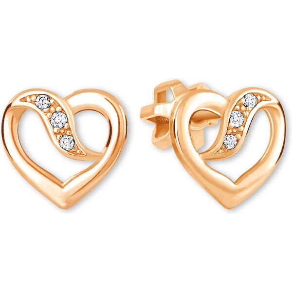 Soliter Romantické náušnice z ružového zlata Srdiečka 239 001 00909 05 66595453