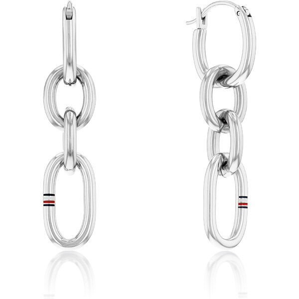 Tommy Hilfiger Moderné oceľové náušnice Contrast Link Chain 2780787 66592203