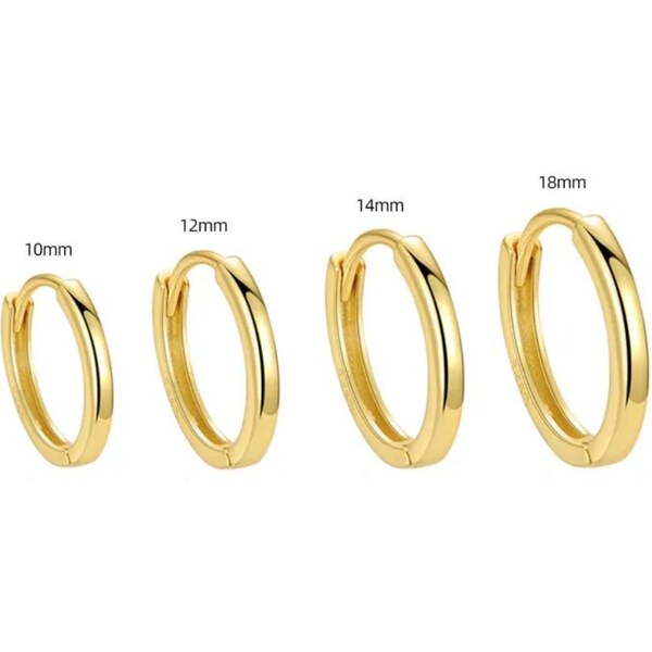 Olivie Strieborné 14mm KRÚŽKY GOLD 7795 45880887