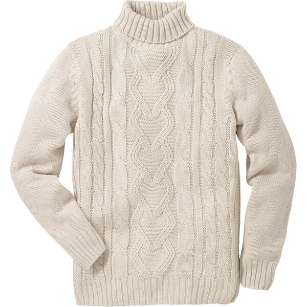 bonprix Rolák s osmičkovým vzorom, farba béžová 45853595