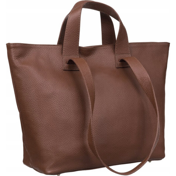 Diva Kožená dámska shopper kabelka Artemisia hnedá 45859466