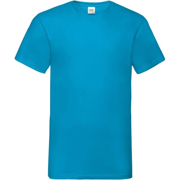 Blue Mens T-shirt Valueweight V-Neck Fruit of the Loom 50507519