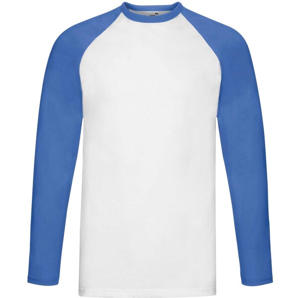 Tričko Baseball Fruit of the Loom White 50592735