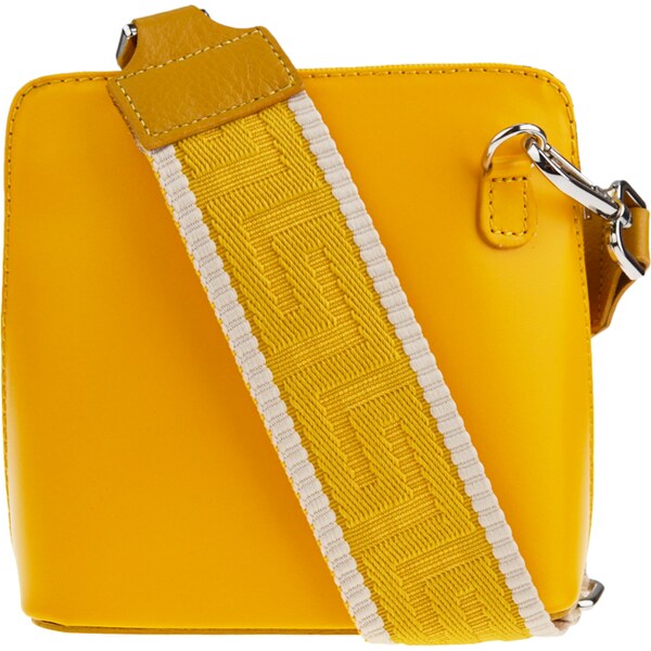 Žltá kožená talianska crossbody kabelka Grana Gialla s prídavným 45867444