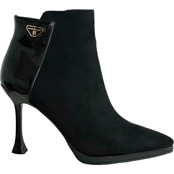 Členkové čižmy Laura Biagiotti Patent Micro Black 57204192