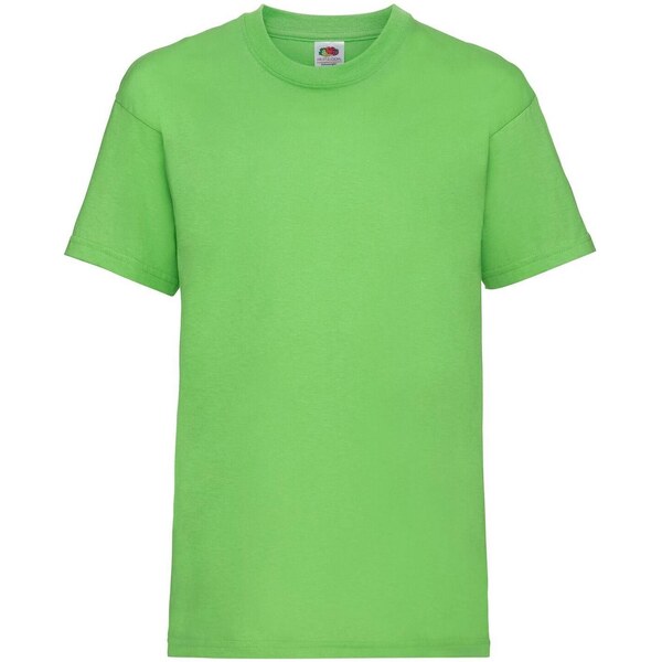 Green Fruit of the Loom Kids Cotton T-shirt 50592731