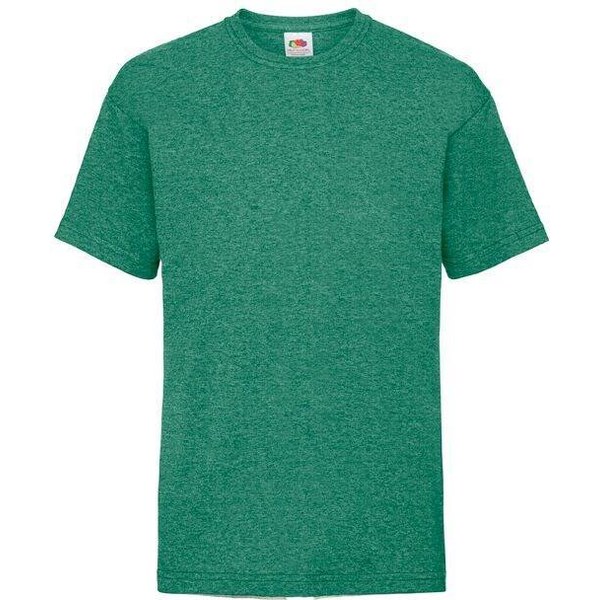 Green Fruit of the Loom Kids Cotton T-shirt 50576421