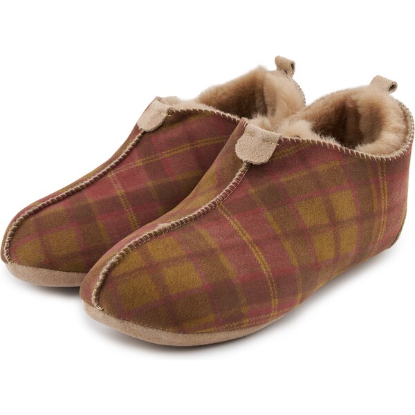 Vlnka Dámske filcové papuče s ovčou vlnou Andy káro veľkosti obuvi - 45868775