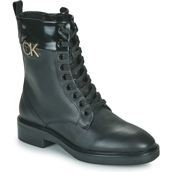 Calvin Klein Jeans Polokozačky RUBBER SOLE COMBAT BOOT W/HW Calvin 45955356