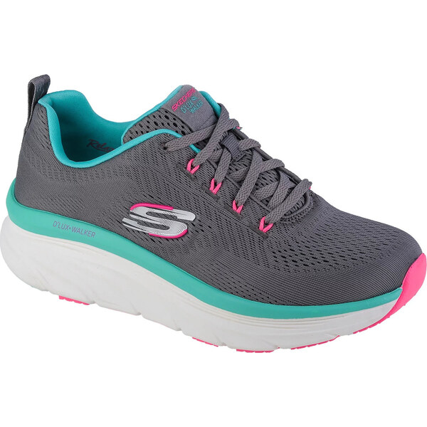 Sivé dámske tenisky Skechers DLux Walker - Fresh Finesse 149368-GMLT 42879223