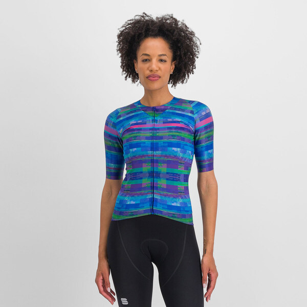 Sportful GLITCH BOMBER dámsky dres multicolor blue 58444195